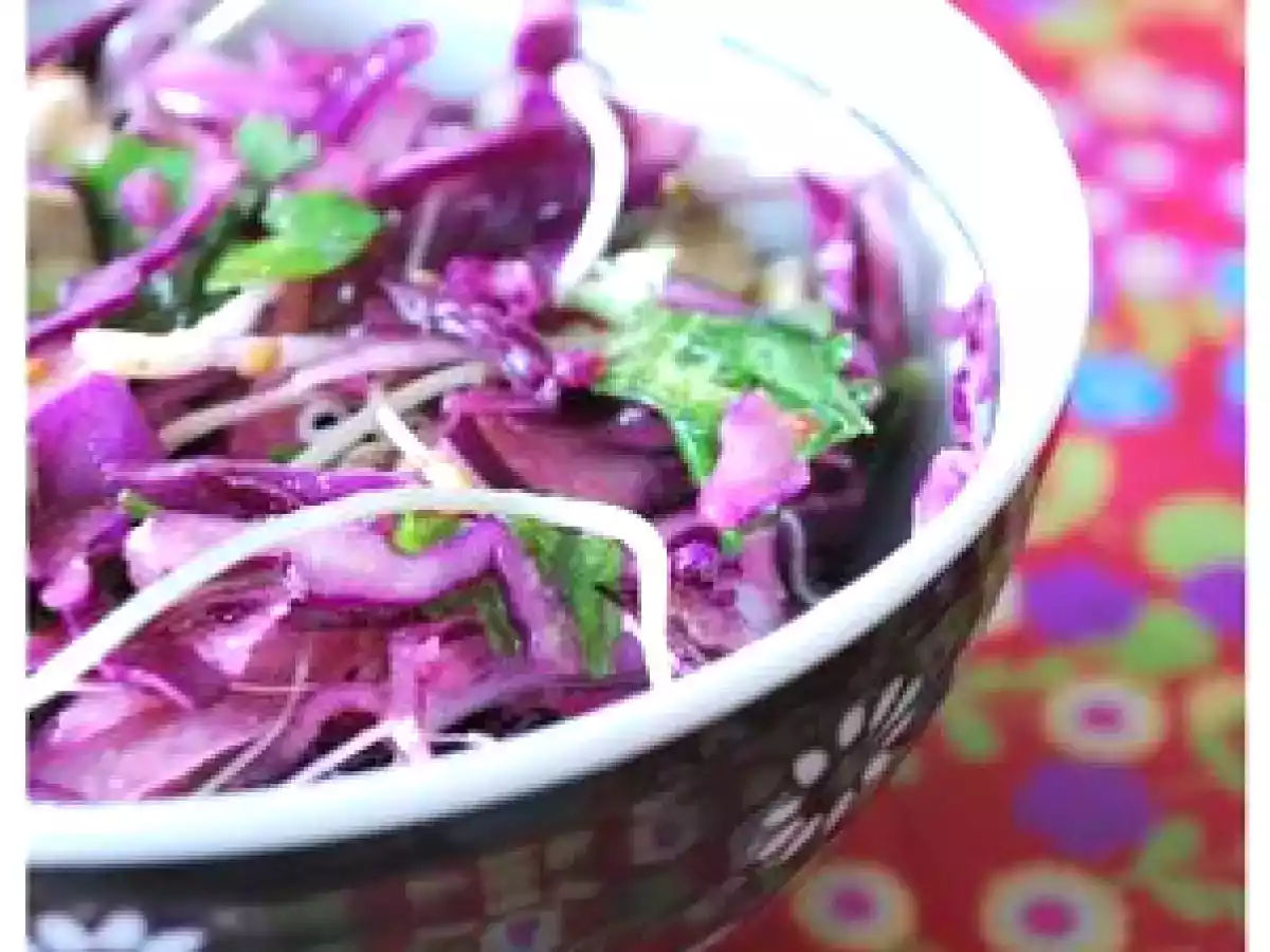 Salade de CHOU ROUGE aux NOIX