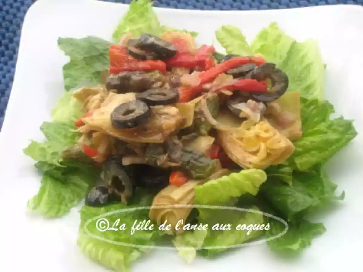 SALADE DE COEURS D'ARTICHAUTS ET DE POIVRONS RÔTIS - photo 2