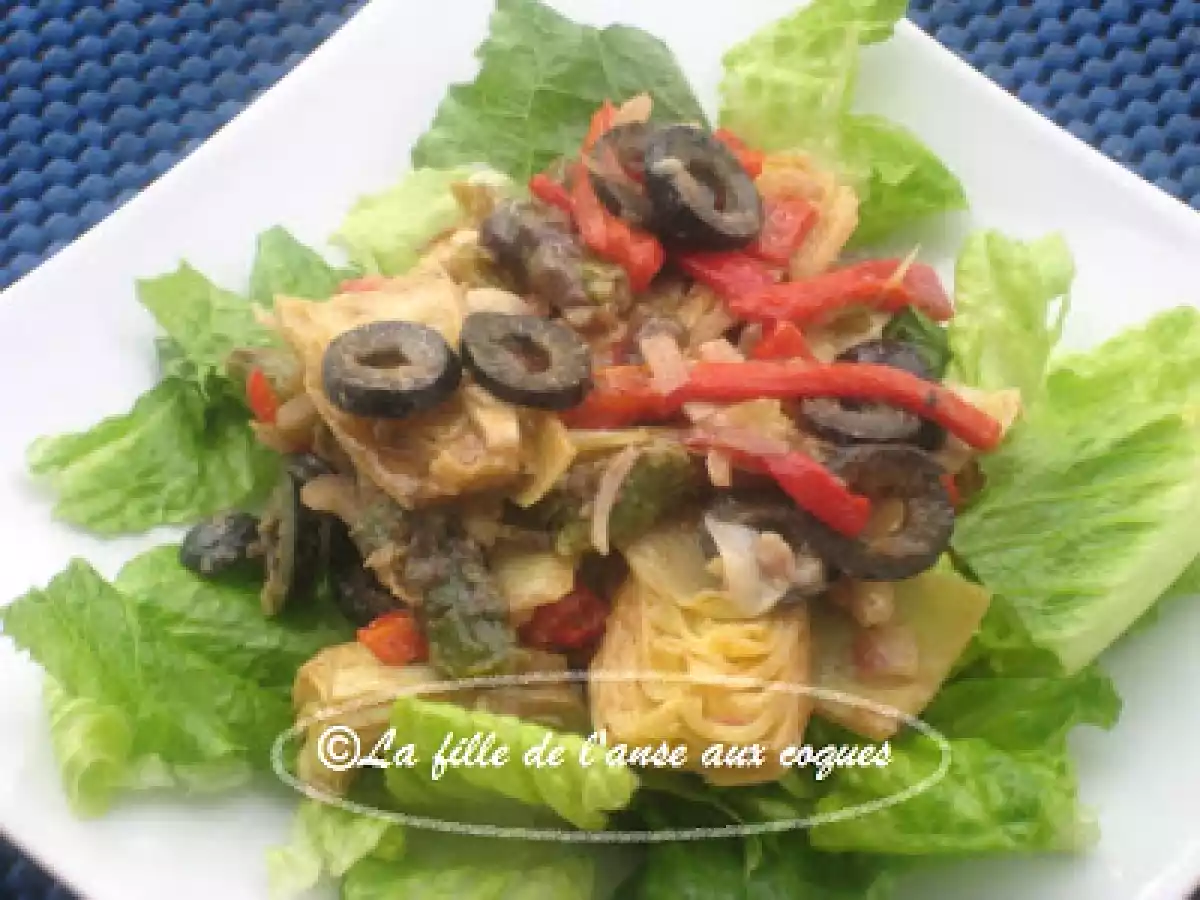 SALADE DE COEURS D'ARTICHAUTS ET DE POIVRONS RÔTIS - photo 3