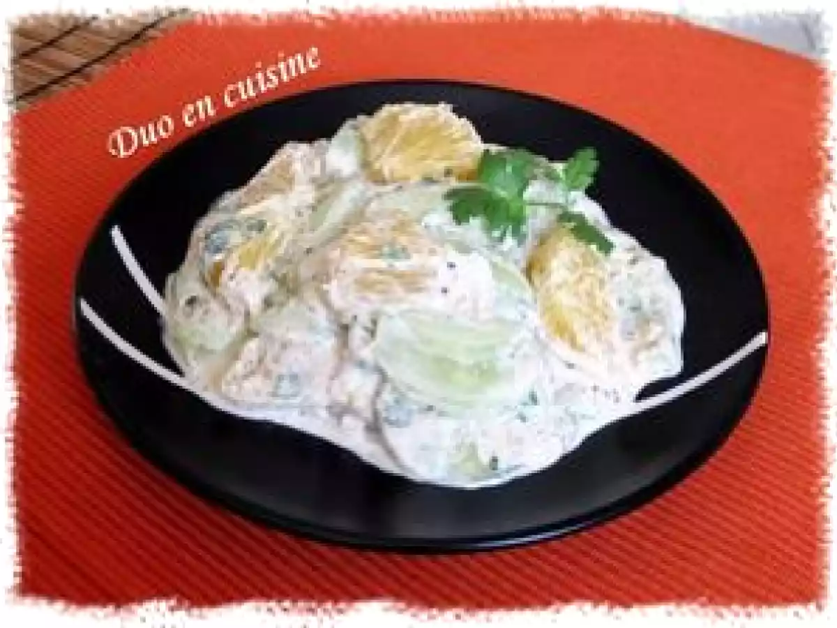 Salade de concombre à l'orange