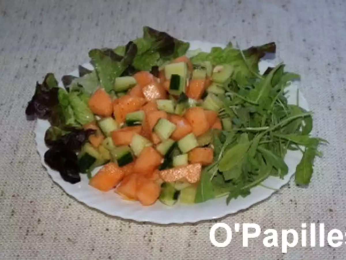 Salade de concombre et melon