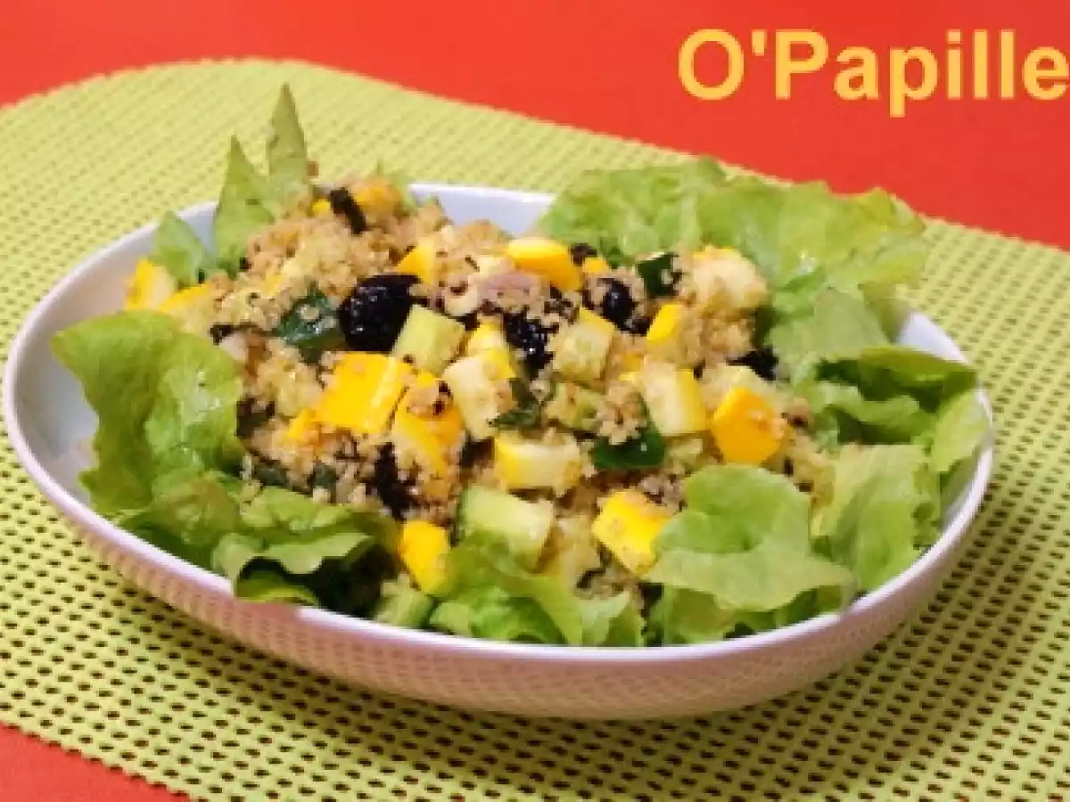 Salade de courgettes, concombre aux céréales méditerranéennes