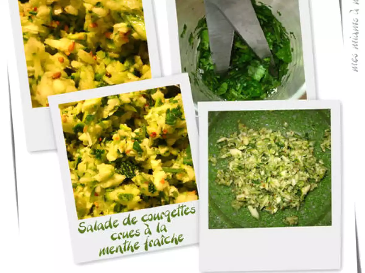 Salade de courgettes crues à la menthe fraîche