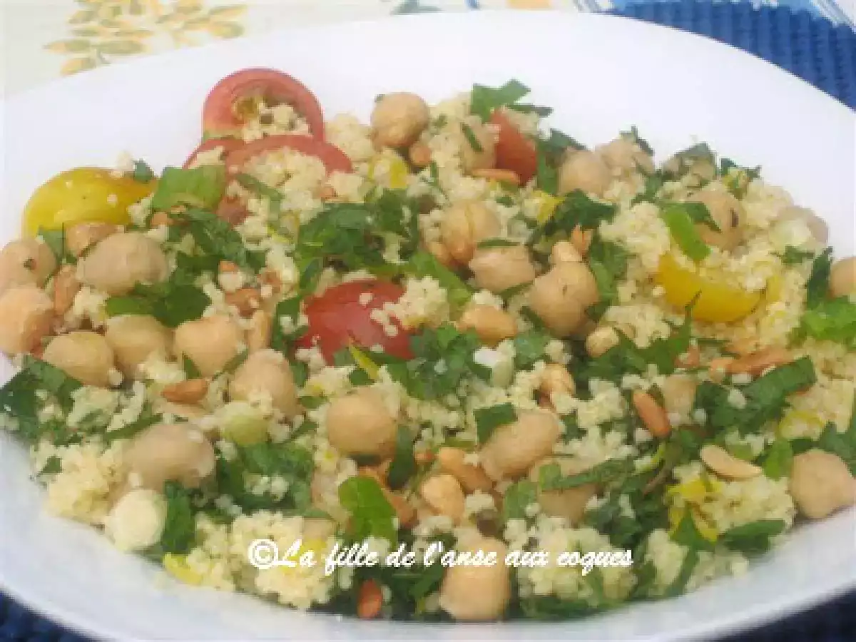 SALADE DE COUSCOUS AUX TOMATES CERISES, AU CITRON ET AUX NOIX DE PIN - photo 2