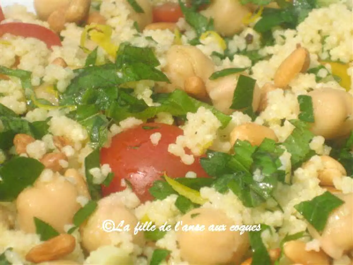 SALADE DE COUSCOUS AUX TOMATES CERISES, AU CITRON ET AUX NOIX DE PIN - photo 3