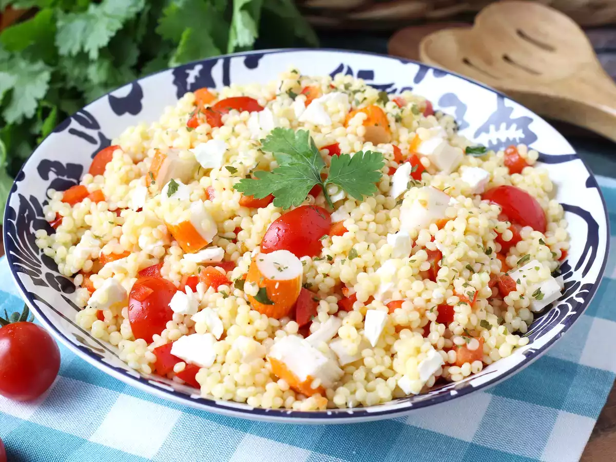 Salade de couscous perlé au surimi : fraîche, facile et parfaite pour l’été - photo 4