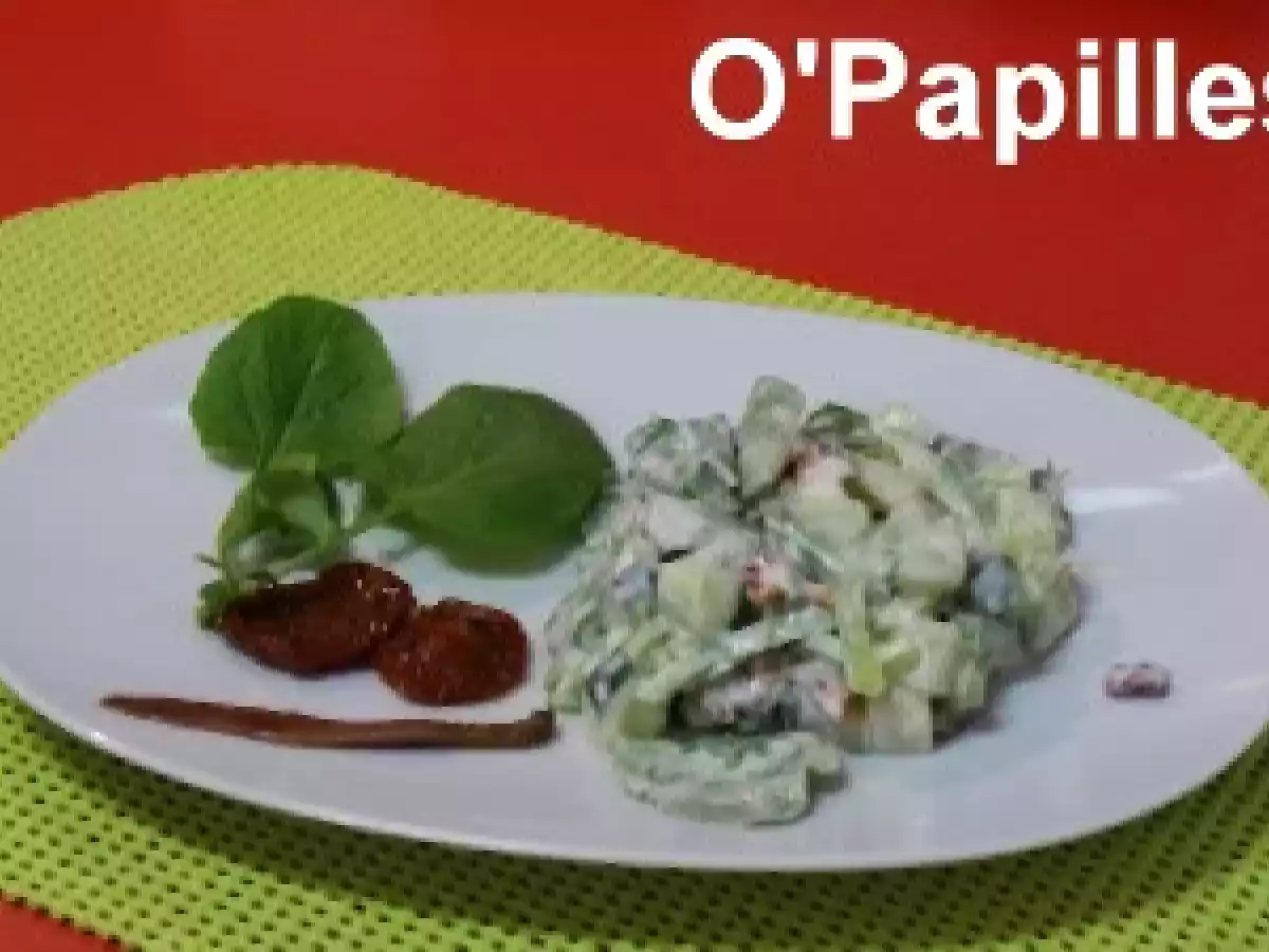 Salade de cresson, poivron et concombre