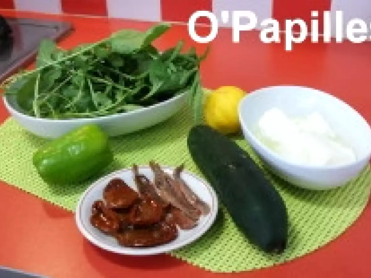 Salade de cresson, poivron et concombre - photo 2