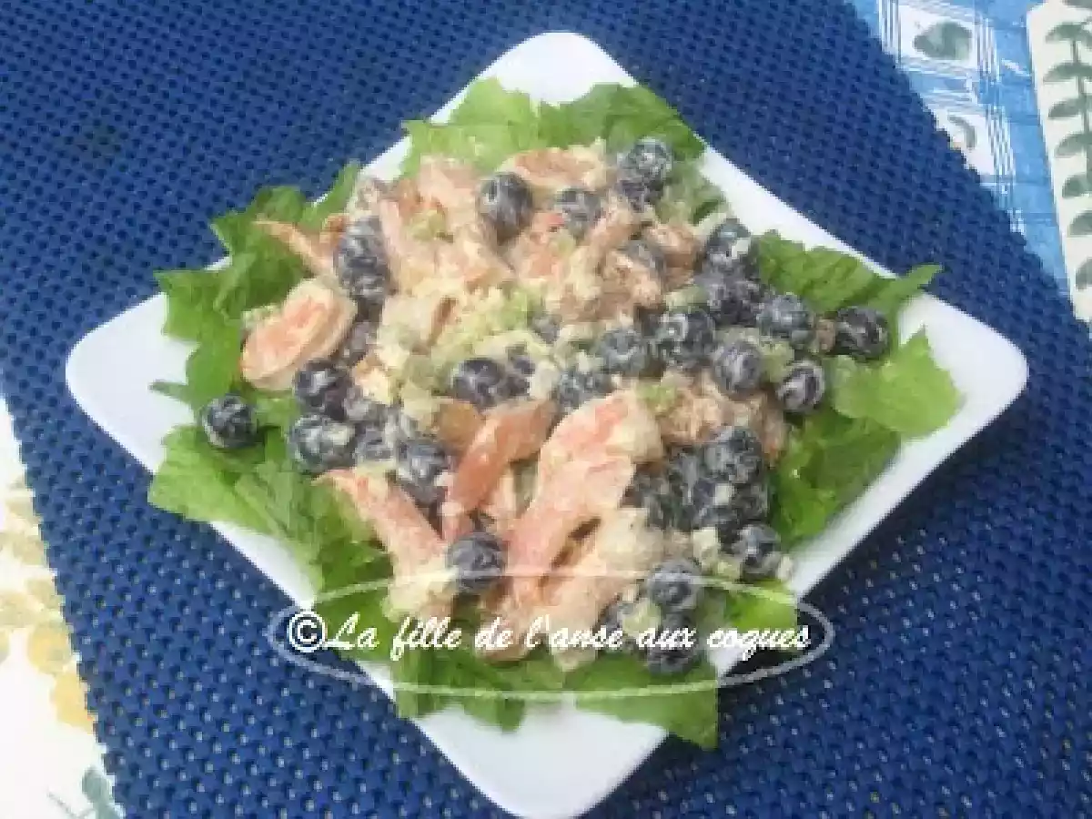 SALADE DE CREVETTES ET RAISINS