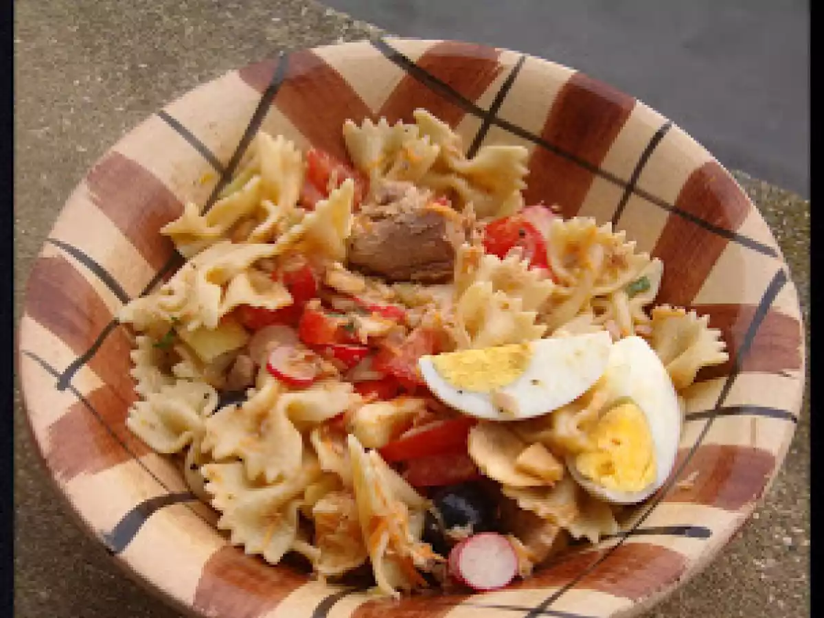 Salade de farfalles aux crudités