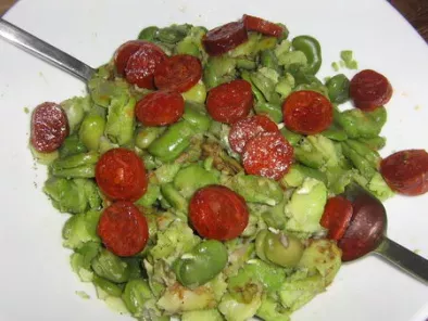 Salade de fèves au chorizo