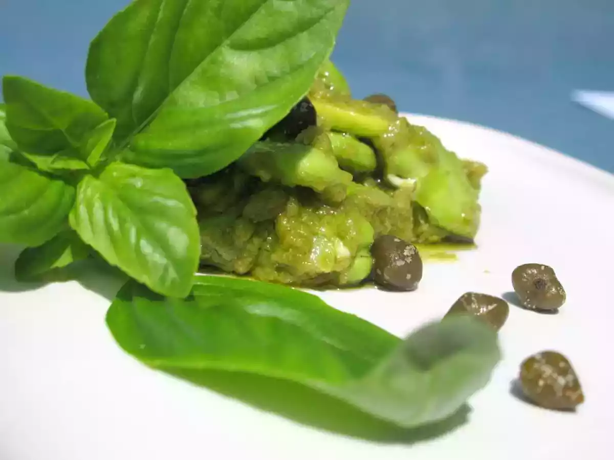 Salade de fèves au vinaigre de cidre