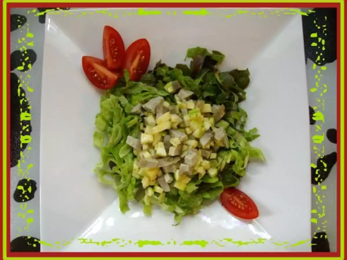 Salade de Fond d'Artichaud et Courgette Crue