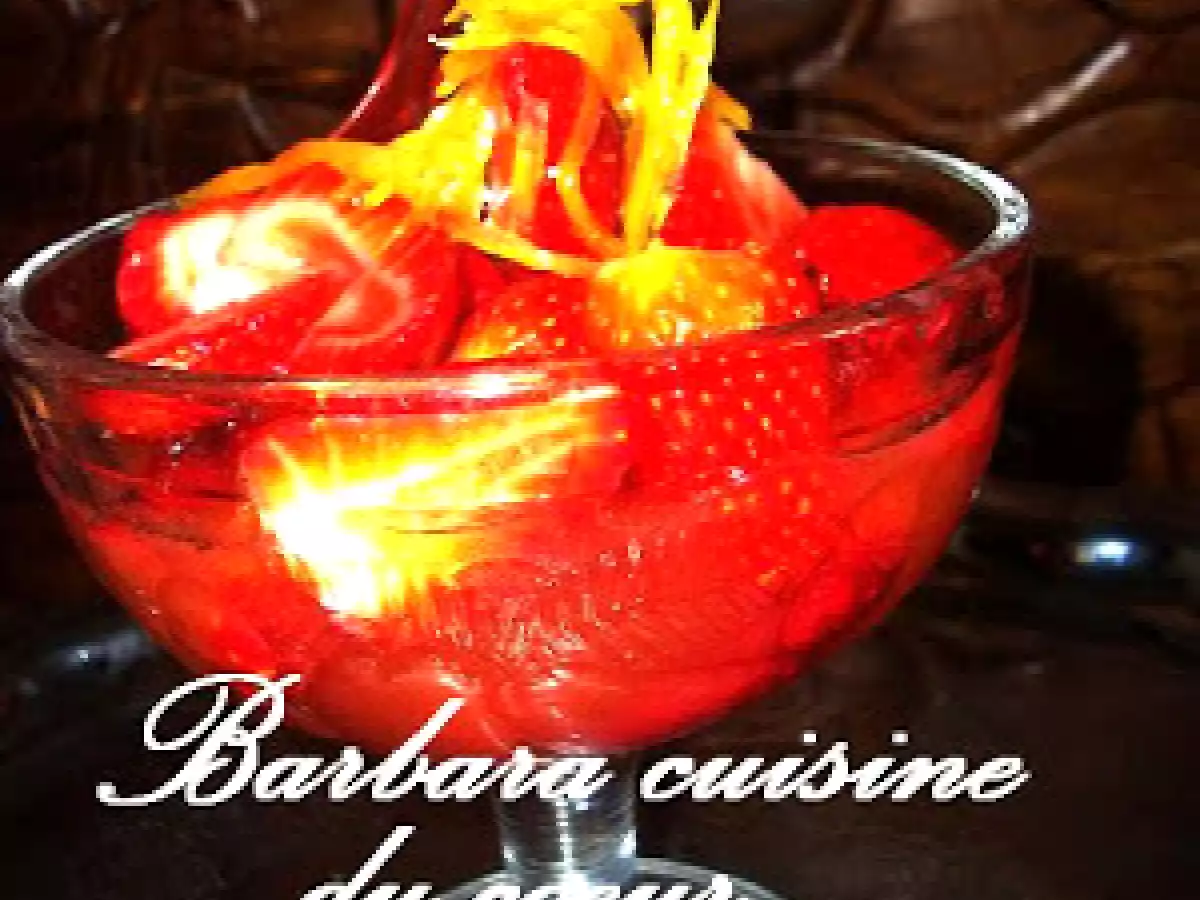 SALADE DE FRAISES A LA FLEUR D'ORANGER