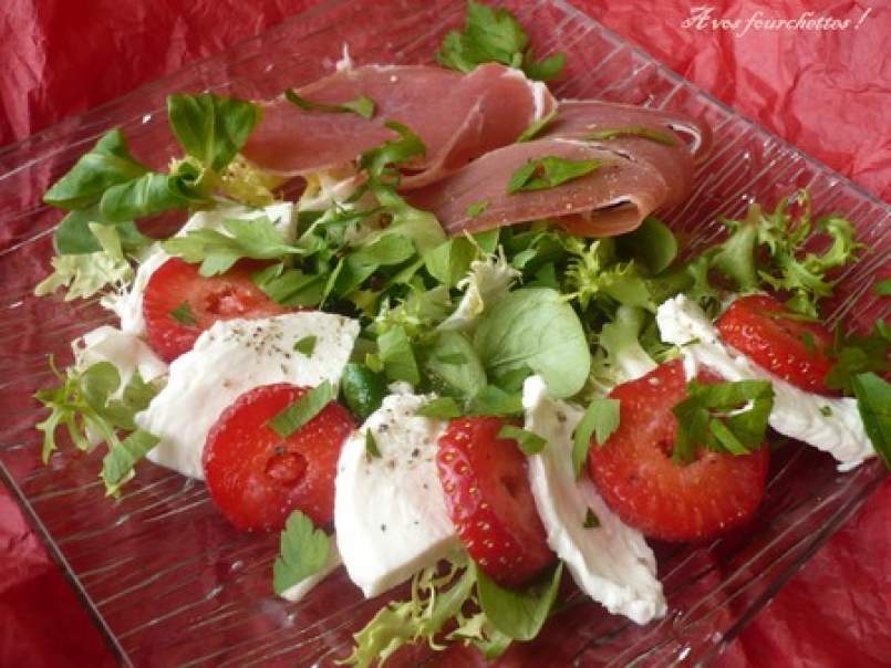 Salade de fraises/mozzarella à l'Italienne, photo 1