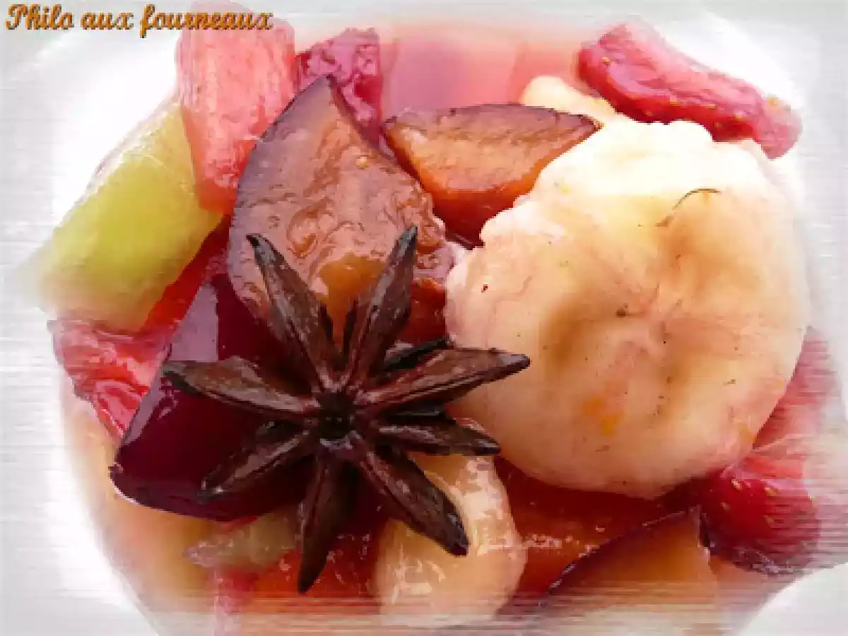 Salade de fruits au sirop épicé