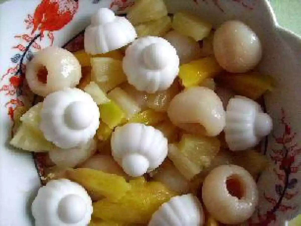 Salade de fruits exotiques à l'agar agar