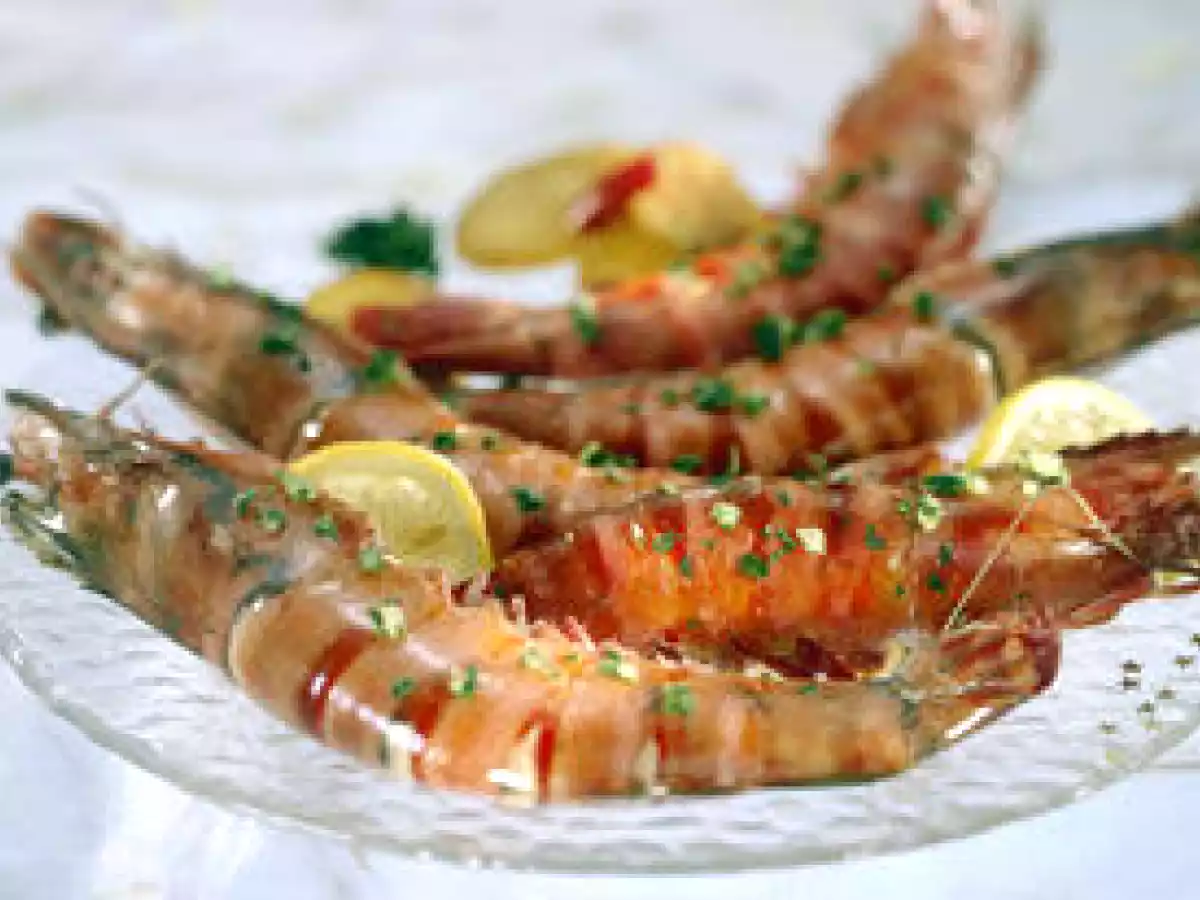 Salade de gambas aux petits légumes