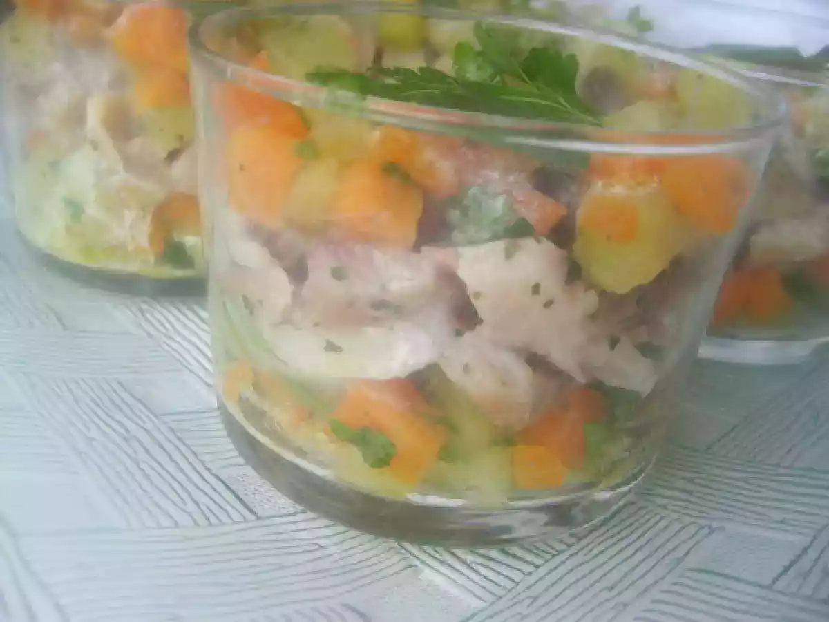 Salade de harengs fumé en verinnes