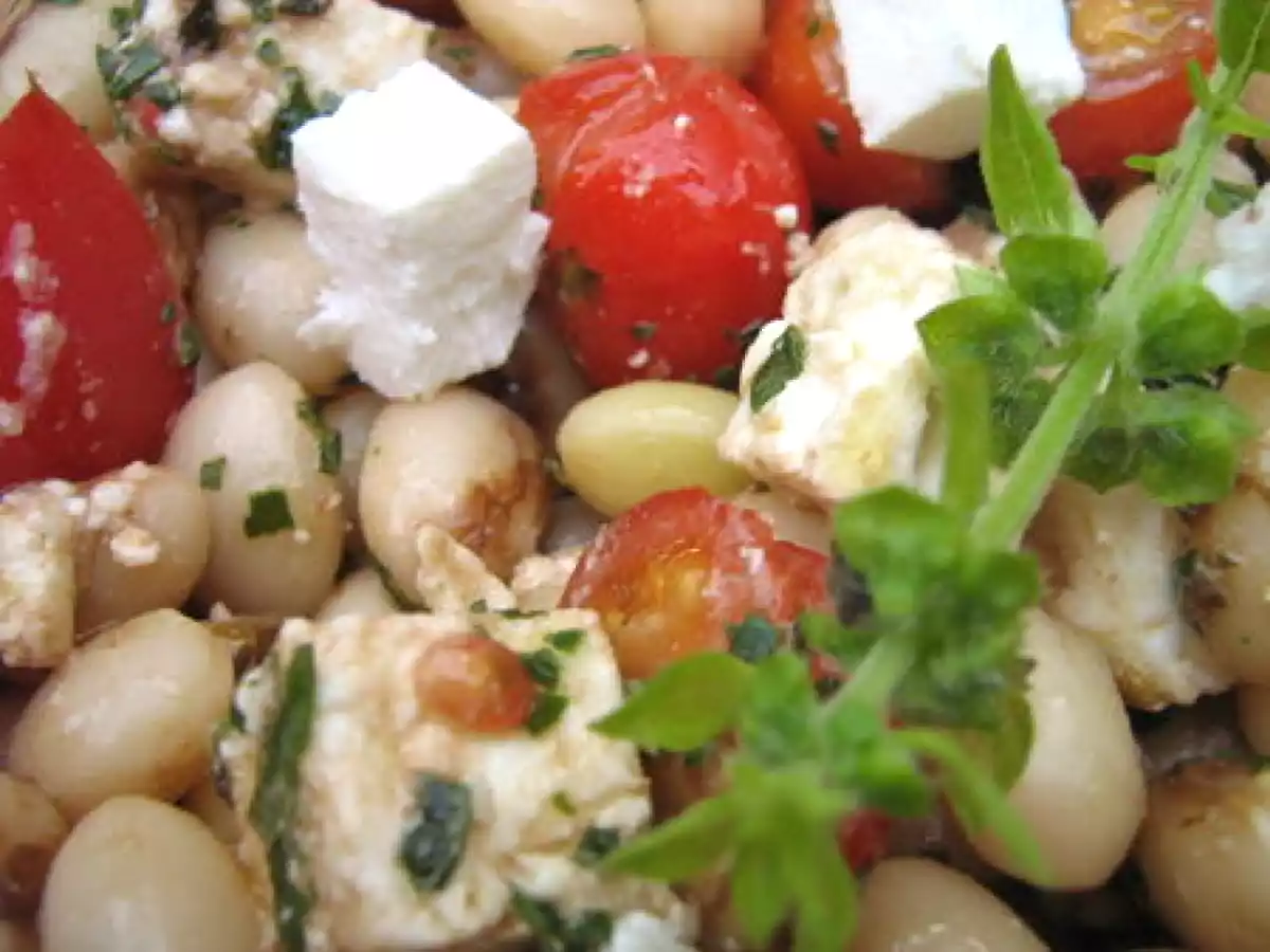 Salade de haricots blancs et feta
