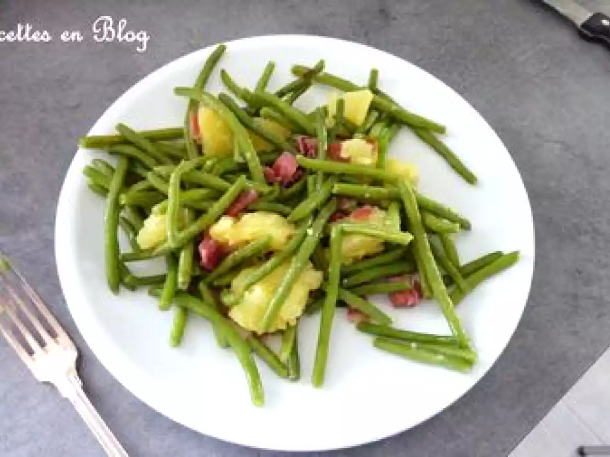 SALADE DE HARICOTS VERTS AU BACON ET POMMES DE TERRE - photo 3