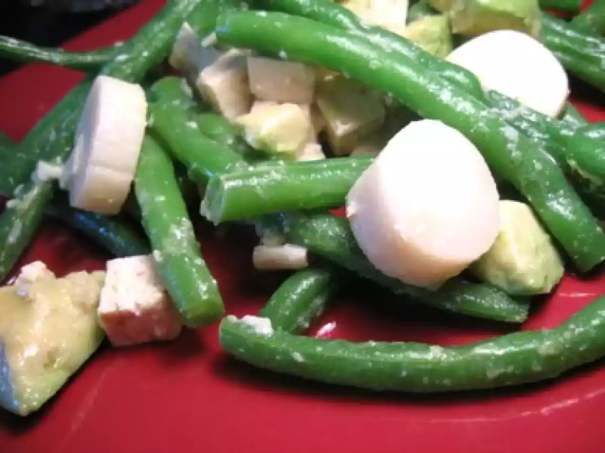 Salade de haricots verts et coeurs de palmiers