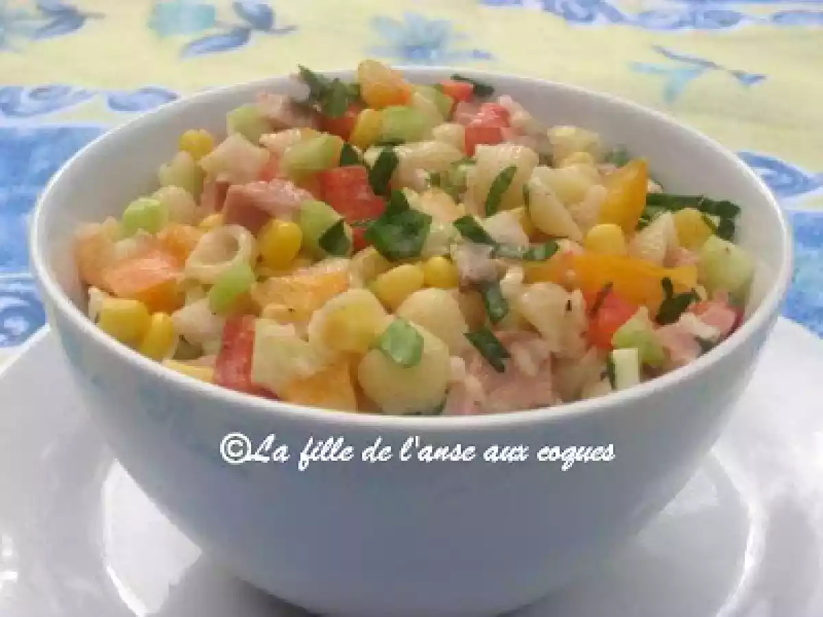 SALADE DE JAMBON ET DE COQUILLETTES