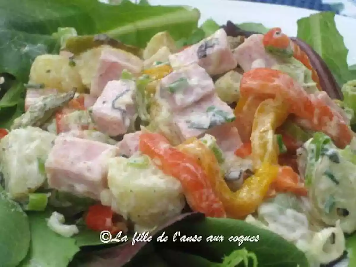 SALADE DE JAMBON ET POMMES DE TERRE AUX POIVRONS GRILLÉS - photo 2
