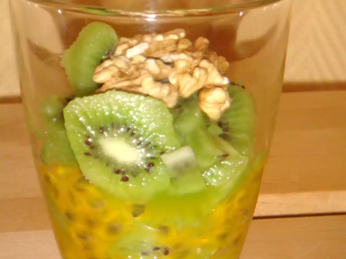 Salade de kiwis aux fruits de la passion