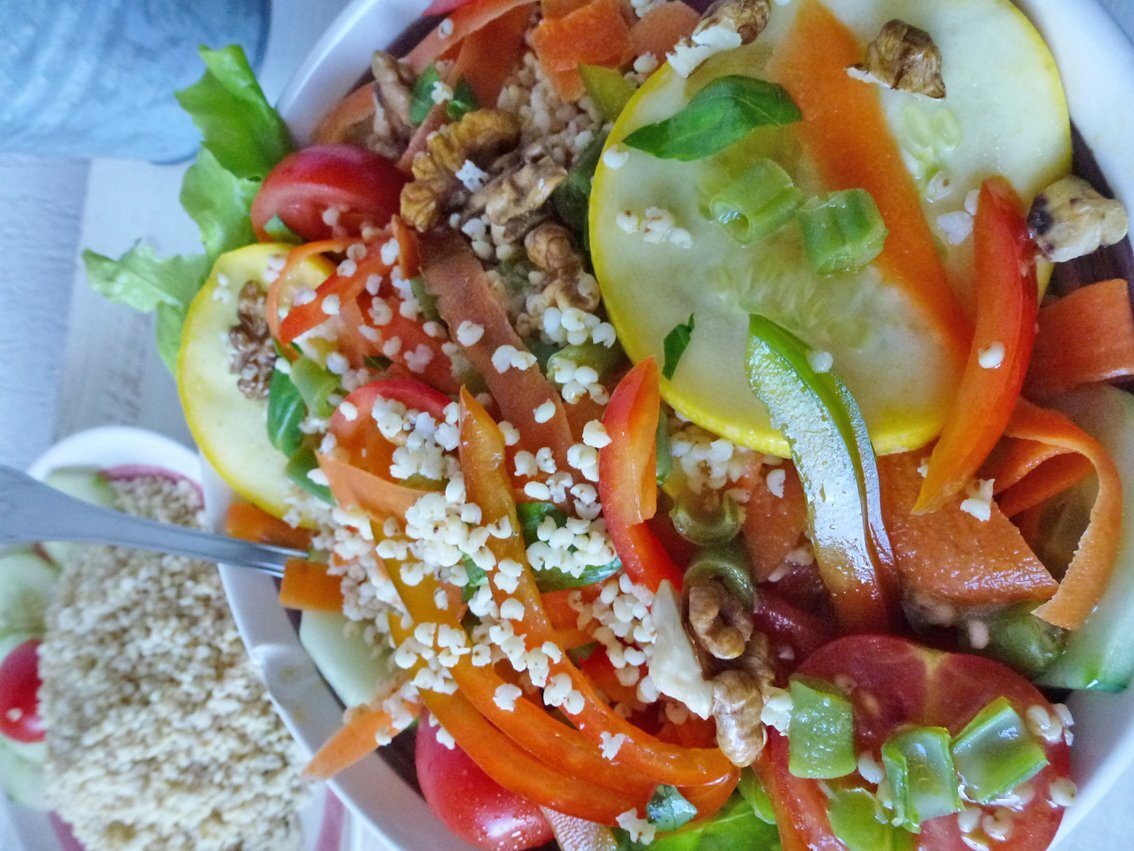 Salade de légumes au millet torréfié ( sans gluten) Recette Ptitchef