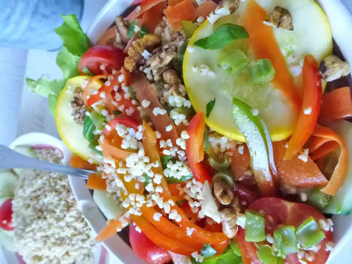 Salade de légumes au millet torréfié ( sans gluten)