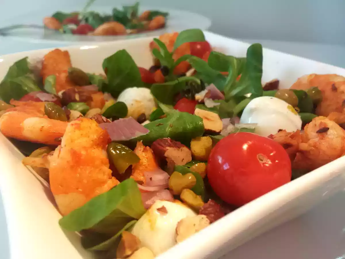 Salade de lentilles aux fruits secs