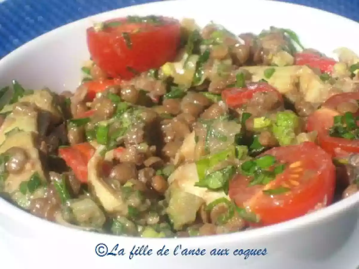 SALADE DE LENTILLES AUX LÉGUMES
