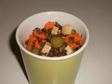 Salade de lentilles, carottes & emmental