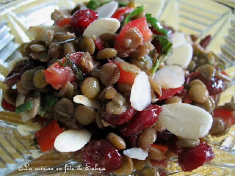 Salade de Lentilles, de noix et vinaigre Balsamique