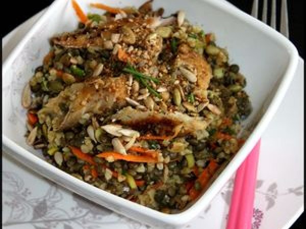 Salade De Lentilles Et Boulghour D Epeautre Au Maquereau Fume Au
