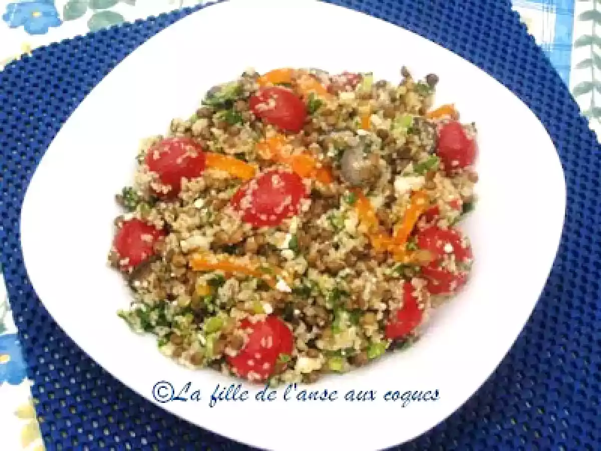 SALADE DE LENTILLES ET DE BOULGOUR