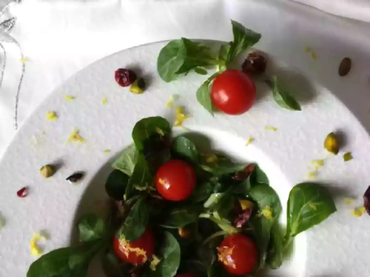 Salade de mâche aux cranberries et pistaches - photo 3