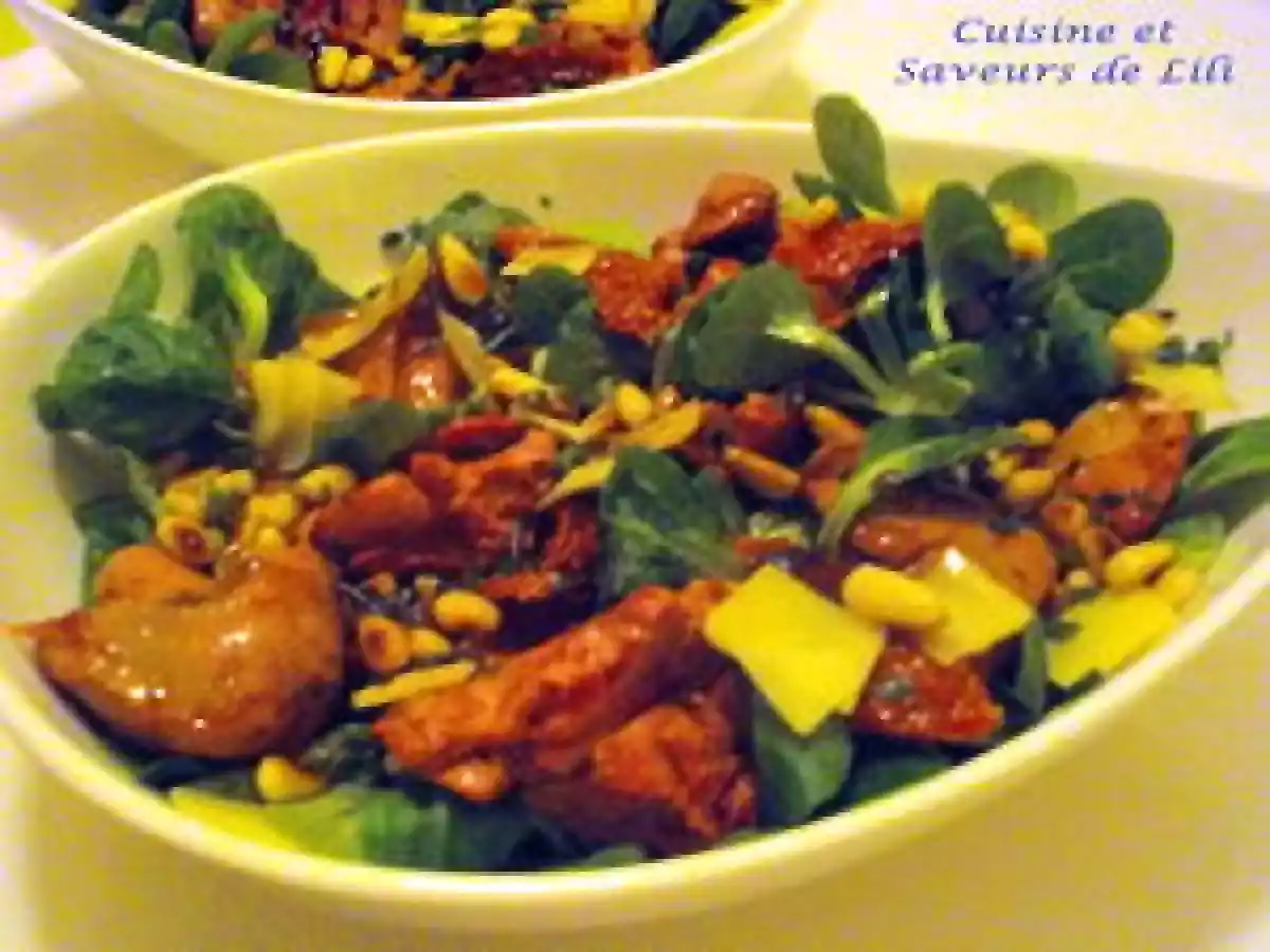 Salade de mâche aux foies de volaille