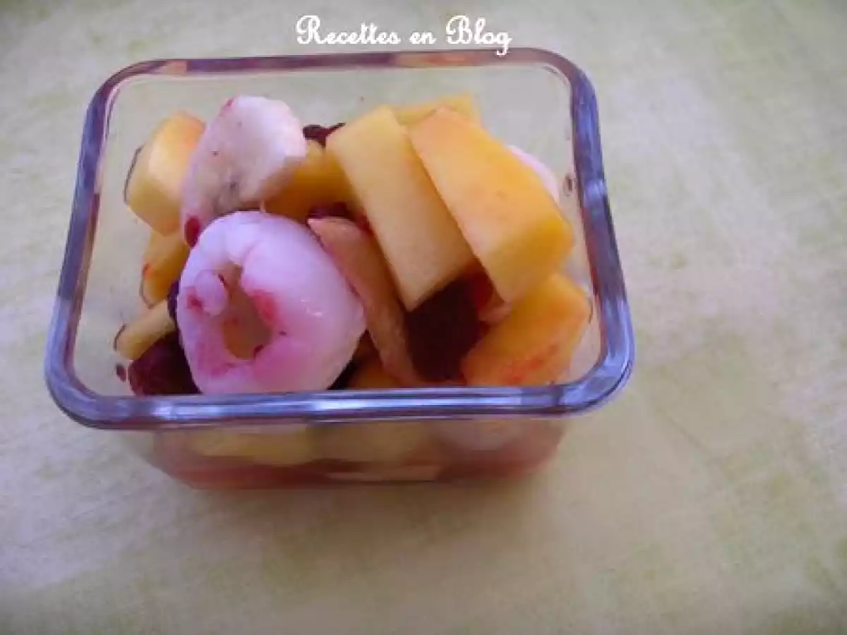 SALADE DE MANGUES, BANANES, LYCHEES, FRAMBOISES - photo 3