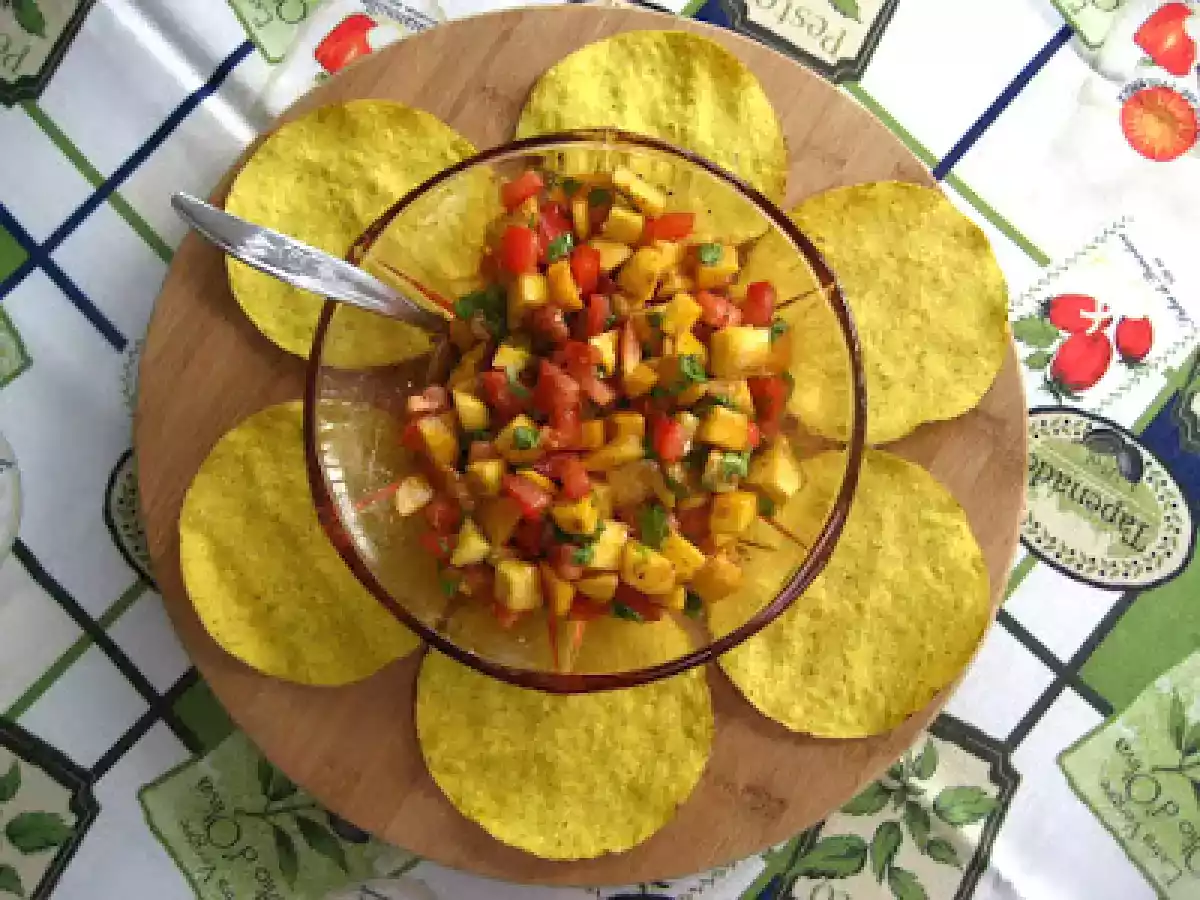 Salade de mangues et tomates du chef Gilles Hamel