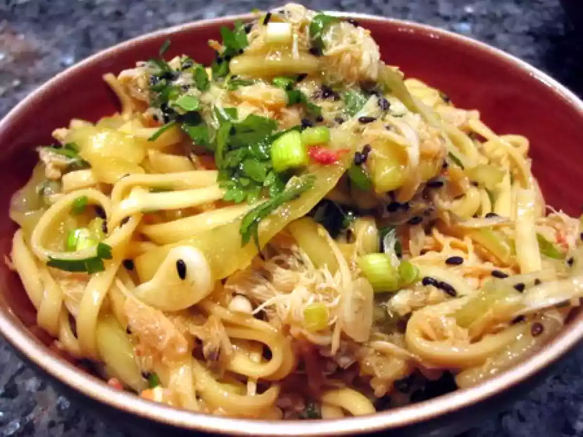 Salade de nouilles udon au crabe - photo 3