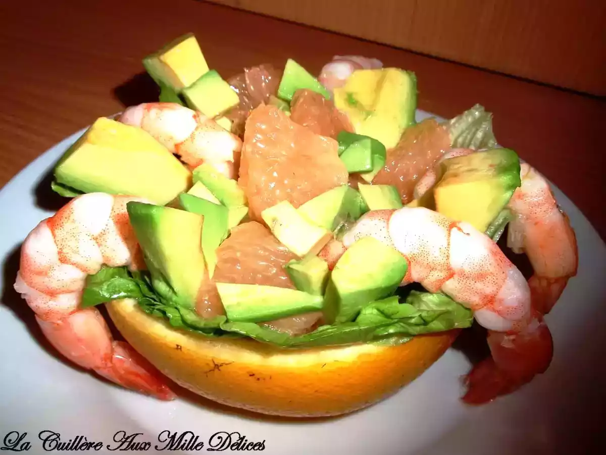 Salade de pamplemousse, avocat & crevettes - photo 2