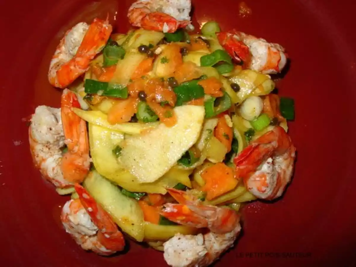 Salade de papaye aux crevettes