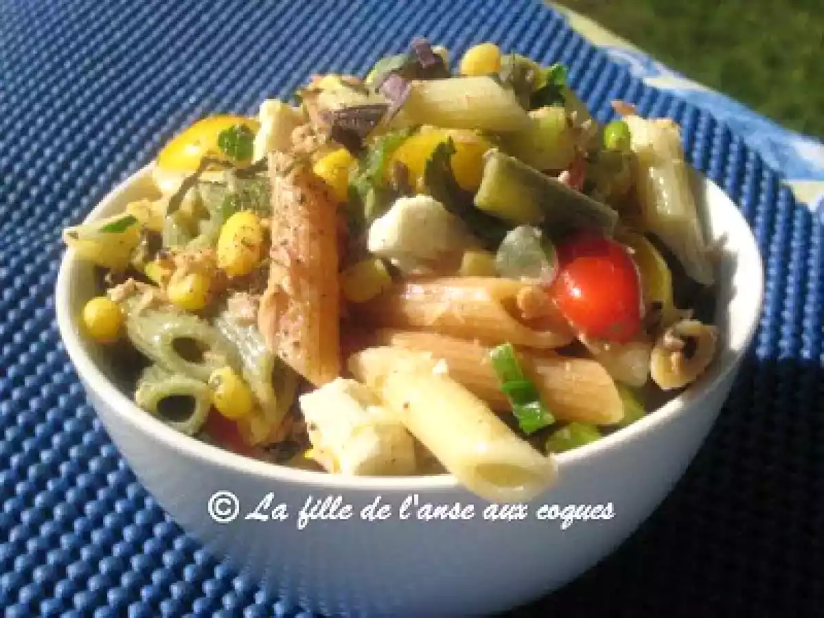 SALADE DE PÂTES AU THON, AU MAÏS ET AUX TOMATES CERISES - photo 2