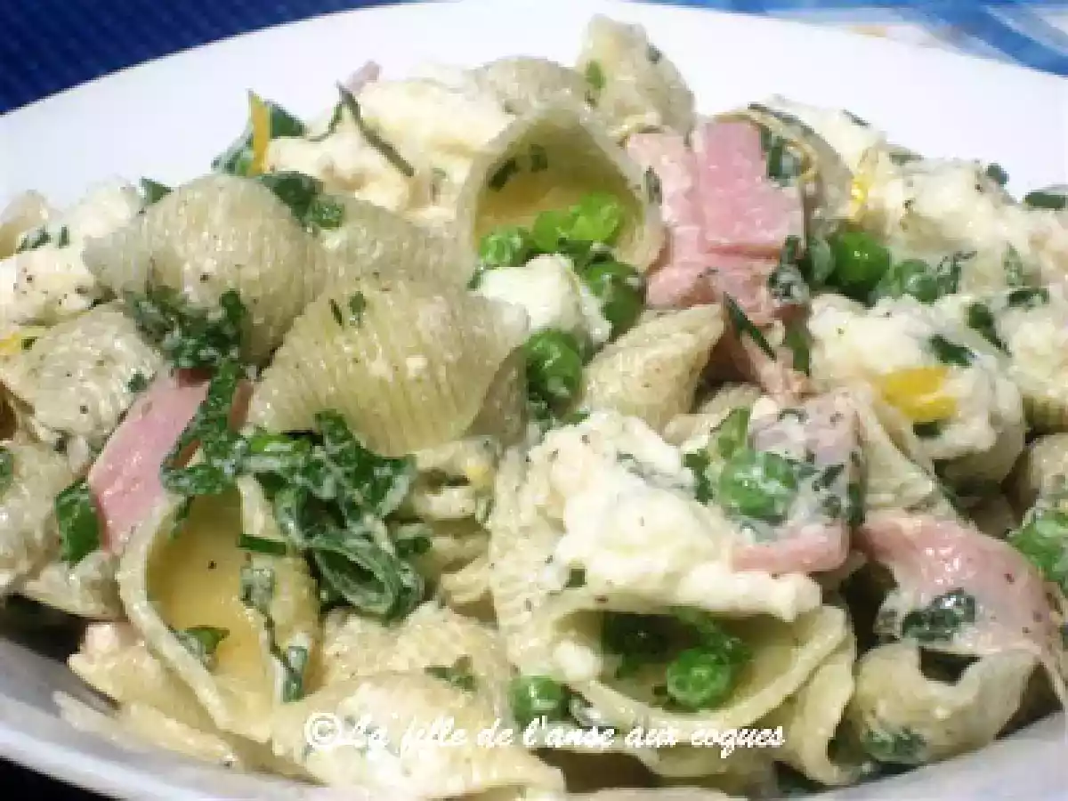 SALADE DE PÂTES AUX PETITS POIS ET À LA RICOTTA - photo 2