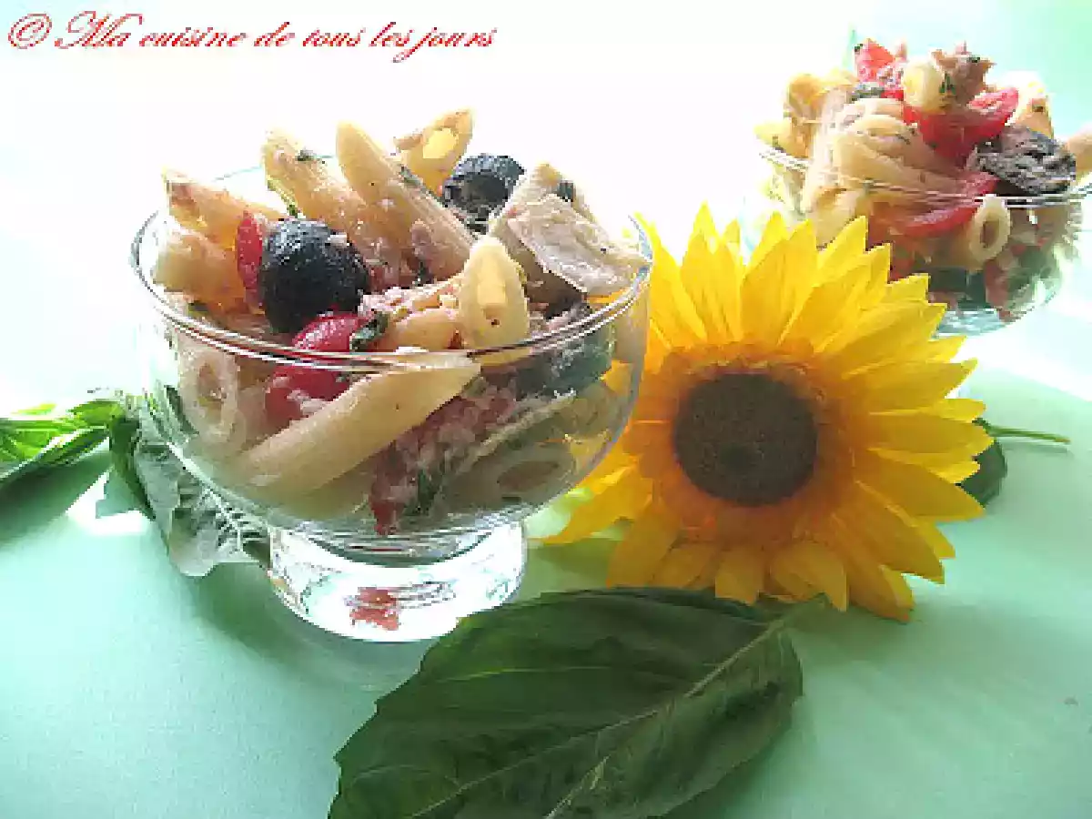 Salade de pâtes et de thon à la niçoise