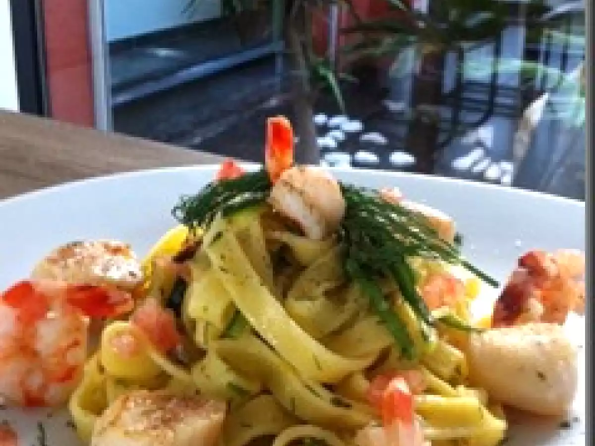 SALADE DE PATES FRAICHES, NOIX DE ST-JACQUES, GAMBAS - photo 2