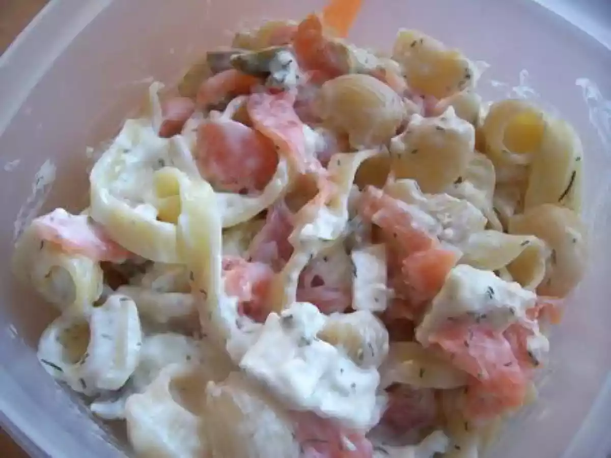 Salade de pâtes froides au saumon fumé - photo 2