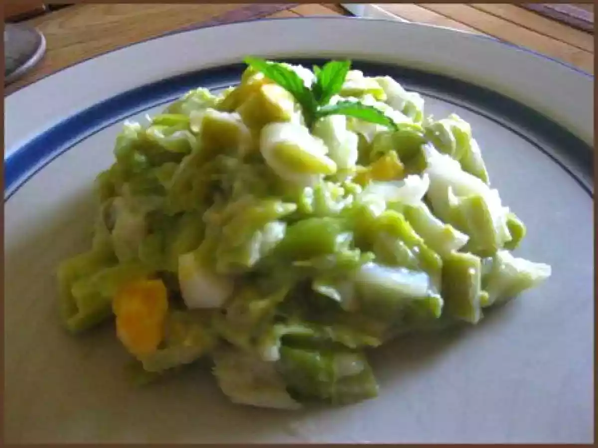 Salade de poireaux sauce au yaourt